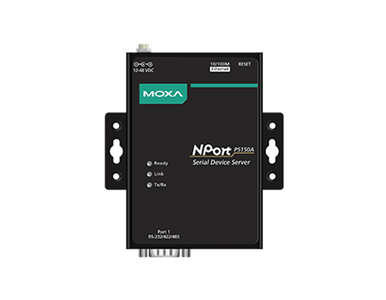 MOXA NPort 5150A - 1 port device server, 10/100M Ethernet, RS-232/422/485, DB9 male, 0.5KV serial surge, 12~48VDC, ON SALE by MOXA