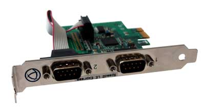04003010 - UltraPort2 PCI Express Serial Card - 2 x on-board DB9M RS232 ports. by PERLE