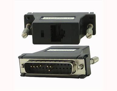 04007030 DBA0013C - RJ-45F to DB-25M straight-thru (DCE) adapter for modems on IOLAN with Sun/Cisco pinout by PERLE