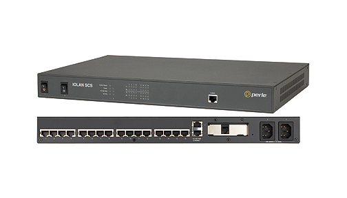 04030254 IOLAN SCS16 DAC US - 16 x RJ45 serial ports, Dual AC power, RS232 interface, Dual 10/100/1000 Ethernet by PERLE