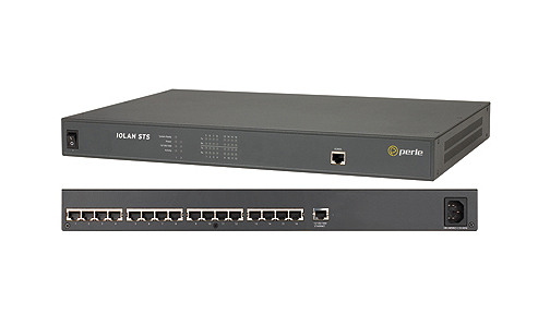 Perle 04030444 IOLAN STS16 Secure Terminal Server - 16 x RJ45 connector, 10/100/1000 Ethernet, 1U rack mount, RS232 interface, a by PERLE