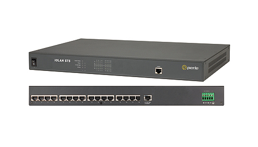 Perle 04030450 IOLAN STS16 DC Secure Terminal Server -*Discontinued* - 16 x RJ45 connector, 10/100/1000 Ethernet, 1U rack mount, by PERLE