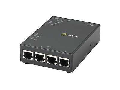 Perle 04030834 IOLAN STS4 D Secure Terminal Server - 4 x RJ45 connector, 10/100 Ethernet, desktop/wall mount, RS232 interface, a by PERLE