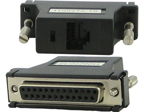 04031300 DBA0010C 8pck - 8 pack of # 04007010 RJ45F to DB-25F (DTE) crossover adapter for IOLAN. by PERLE