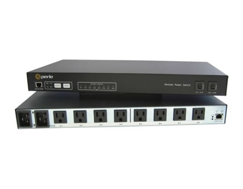 04032010 RPS830 Remote Power Switch R2- 1U, 8 NEMA 5-15R plugs, 32 Amps total, 100-120 VAC by PERLE