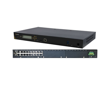 04033950 IOLAN SCG18 R-MD Console Server: 16 x RS232 RJ45 interfaces with software configurable Cisco pinouts, 2 x USB Ports by PERLE