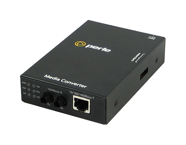 Perle 05040984 S-1110-M2ST2 - 10/100/1000 Gigabit Ethernet Stand-Alone Media and Rate Converter. 10/100/1000BASE-T (RJ-45) [100 by PERLE