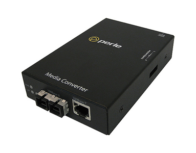 05050254 S-100-S2SC40 - Fast Ethernet Stand-Alone Media Converter 100BASE-TX (RJ-45) [100 m/328 ft.] to 100Base-EX 1310nm single by PERLE