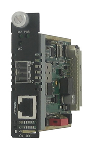 05051180 C-1000-SFP - Gigabit Ethernet Media Converter Module. 1000BASE-T (RJ-45) [100 m/328 ft.] to 1000BASE-X - SFP slot (empt by PERLE