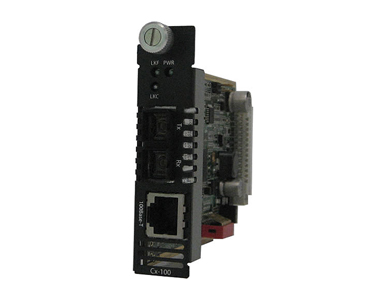 05051230 C-100-S2SC20 - Fast Ethernet Media Converter Module 100BASE-TX (RJ-45) [100 m/328 ft.] to 100Base-LX 1310nm single mode by PERLE