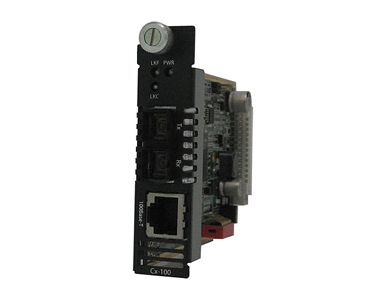 05051250 C-100-S2SC40 - Fast Ethernet Media Converter Module 100BASE-TX (RJ-45) [100 m/328 ft.] to 100Base-EX 1310nm single mode by PERLE