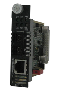 05051600 C-1110-M2SC05 - 10/100/1000 Gigabit Ethernet Media and Rate Converter Module. 10/100/1000BASE-T (RJ-45) [100 m/328 ft.] by PERLE