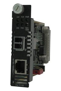 05051620 C-1110-S2LC10 - 10/100/1000 Gigabit Ethernet Media and Rate Converter Module. 10/100/1000BASE-T (RJ-45) [100 m/328 ft.] by PERLE