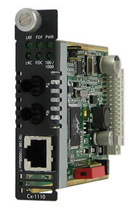 05051710 C-1110-M2ST05 - 10/100/1000 Gigabit Ethernet Media and Rate Converter Module. 10/100/1000BASE-T (RJ-45) [100 m/328 ft.] by PERLE