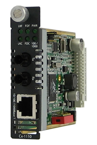 Perle 05051710 C-1110-M2ST05 - 10/100/1000 Gigabit Ethernet Media and Rate Converter Module. 10/100/1000BASE-T (RJ-45) [100 m/32 by PERLE