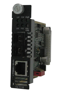 Perle 05051910 C-1110-S2SC160 - 10/100/1000 Gigabit Ethernet Media and Rate Converter Module. 10/100/1000BASE-T (RJ-45) [100 m/3 by PERLE