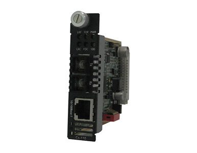 Perle 05052450 CM-110-S2SC40 - 10/100 Fast Ethernet Media and Rate Converter Managed Module 10/100Base-TX (RJ-45) [100 m/328 ft. by PERLE