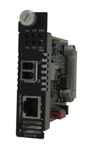 05052640 CM-1110-S2LC40 - 10/100/1000 Gigabit Ethernet Media and Rate Converter Managed Module. 10/100/1000BASE-T (RJ-45) [100 m by PERLE