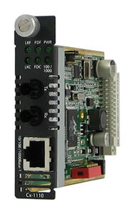 05052730 CM-1110-S2ST40 - 10/100/1000 Gigabit Ethernet Media and Rate Converter Managed Module. 10/100/1000BASE-T (RJ-45) [100 m by PERLE