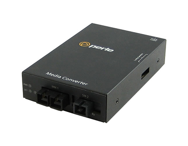Perle 05060184 S-100MM-S1SC40D - Fast Ethernet Fiber to Fiber Stand-Alone Media Converter 100BASE-FX 1310nm multimode (SC) [2 km by PERLE