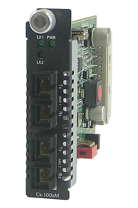 05061000 C-100MM-M2SC2 - Fast Ethernet Fiber to Fiber Media Converter Module 100BASE-FX 1310nm multimode (SC) [2 km/1.2 miles] t by PERLE