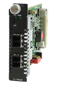 05061050 C-100MM-S2LC20 - Fast Ethernet Fiber to Fiber Media Converter Module 100BASE-FX 1310nm multimode (LC) [2 km/1.2 miles] by PERLE