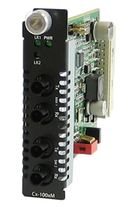 Perle 05061130 C-100MM-S2ST120 - Fast Ethernet Fiber to Fiber Media Converter Module 100BASE-FX 1310nm multimode (ST) [2 km/1.2 by PERLE