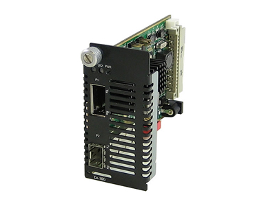 05061520 C-10G-XTSH - 10 Gigabit Ethernet Media Converter module with one XFP slot (empty) and one SFP+ slot ( empty ). Supports by PERLE