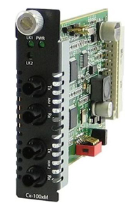 05062010 CM-100MM-M2ST2 - Fast Ethernet Fiber to Fiber Media Converter Managed Module 100BASE-FX 1310nm multimode (ST) [2 km/1.2 by PERLE