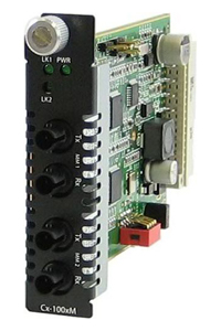 Perle 05062010 CM-100MM-M2ST2 - Fast Ethernet Fiber to Fiber Media Converter Managed Module 100BASE-FX 1310nm multimode (ST) [2 by PERLE