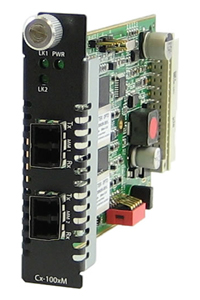 05062020 CM-100MM-M2LC2 - Fast Ethernet Fiber to Fiber Media Converter Managed Module 100BASE-FX 1310nm multimode (LC) [2 km/1.2 by PERLE