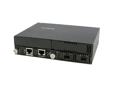 Perle 05071364 SMI-10GR-STS - Managed 10 Gigabit Media and Rate Converter with dual SFP+ slots (empty). Includes AC power Adapte by PERLE