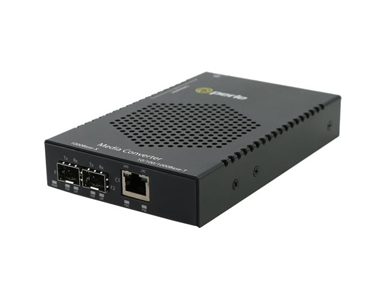 Perle 05079320 S-1110HP-DSFP-XT - Gigabit Industrial Temperature Media and Rate Converter with Type 4 High-Power PoE PSE (up to by PERLE