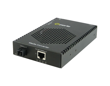 05080204 S-1110P-S1SC80U - 10/100/1000 Gigabit Ethernet Stand-Alone Media Rate Converter with PoE Power Sourcing. 10/100/1000BAS by PERLE