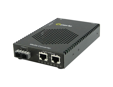 Perle 05082044 S-1110DP-S2SC10 - 10/100/1000 Gigabit Ethernet Stand-Alone Media Rate Converter with PoE Power Sourcing. Dual 10/ by PERLE