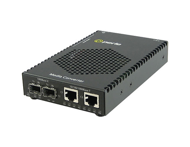 Perle 05083014 S-1110DPP-DSFP - 10/100/1000 Gigabit Ethernet Standalone Media Rate Converter with PoE+ ( PoEP ) Power Sourcing. by PERLE