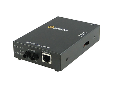 Perle 05084084 S-110P-S2ST80 - 10/100 Fast Ethernet Stand-Alone Media and Rate Converter with PoE Power Sourcing. 10/100Base-TX by PERLE