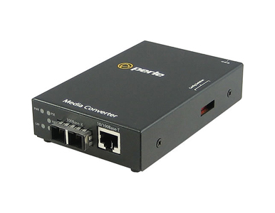 05090320 S-110PP-S2SC20-XT - 10/100 Fast Ethernet Stand-Alone Industrial Temperature Media Rate Converter with PoE+ ( PoEP ) Pow by PERLE