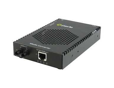 05090610 S-1110PP-M2ST05-XT - 10/100/1000 Gigabit Ethernet Stand-Alone Industrial Temperature Media Rate Converter with PoE+ ( P by PERLE