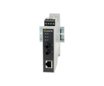 05091210 - SR-100-ST2-XT - Fast Ethernet Industrial Media Converter: 100Base-TX (RJ-45) [100 m/328 ft] to 100BASE-FX 1310nm mult by PERLE