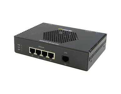 06004550 eXP-4S1110L-RJ-XT - Gigabit Ethernet Stand-Alone Industrial Temperature PoE Ethernet Extender - 4 port 10/100/1000Base- by PERLE