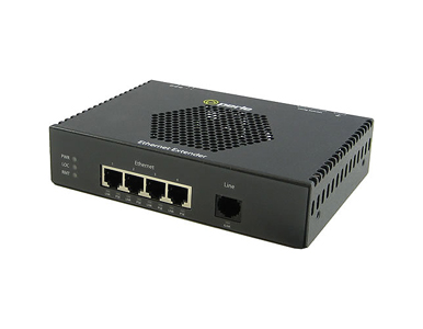 06004704 eXP-4S110E-RJ - Fast Ethernet Stand-Alone PoE Ethernet Extender - 4 port 10/100Base-TX (RJ-45) . RJ45 Interlink ( VDSL2 by PERLE