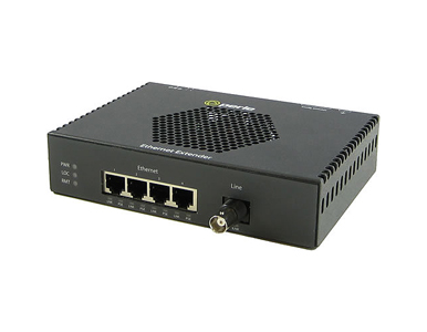 06004744 eXP-4S1110E-BNC - Gigabit Ethernet Stand-Alone PoE Ethernet Extender - 4 port 10/100/1000Base-T (RJ-45) . BNC Interlink by PERLE