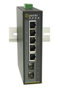 07011140 IDS-105G-DSFP - Industrial Ethernet Switch -  5 x 10/100/1000Base-T RJ-45 ports and 2 x 1000BaseX SFP slots ( empty ). by PERLE