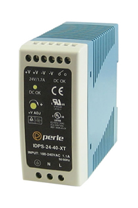 07012030 IDPS-24-40-XT - *Discontinued* - DIN-Rail 24 VDC , 40Watt power supply with universal 85 to 264 VAC or 120-370 VDC inpu by PERLE