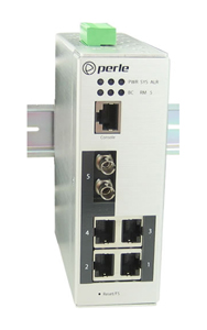 07012340 IDS-305F-TMD2 - Industrial Managed Ethernet Switch - 5 ports:   4 x 10/100/1000Base-T RJ-45 ports and 1 x 100Base-FX, 1 by PERLE