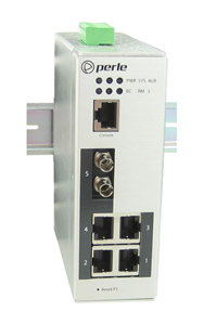 Perle 07012340 IDS-305F-TMD2 - Industrial Managed Ethernet Switch - 5 ports:   4 x 10/100/1000Base-T RJ-45 ports and 1 x 100Base by PERLE