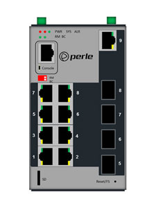 07013360 IDS-509C-XT - Industrial Managed Ethernet Switch - 9 ports: 5 x 10/100/1000Base-T RJ-45 ports and 4 x (100 Mbps and 1 G by PERLE