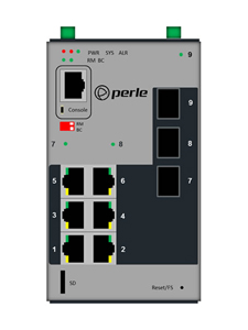 07013370 IDS-409-3SFP - Industrial Managed Ethernet Switch - 9 ports: 6 x 10/100/1000Base-T RJ-45 ports and 3 x 100/1000BaseX SF by PERLE