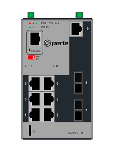 07014730 IDS-409F2-C2MD2 - Industrial Managed Ethernet Switch - 9 ports:   7 x 10/100/1000Base-T RJ-45 ports and 2 x 100Base-FX, by PERLE
